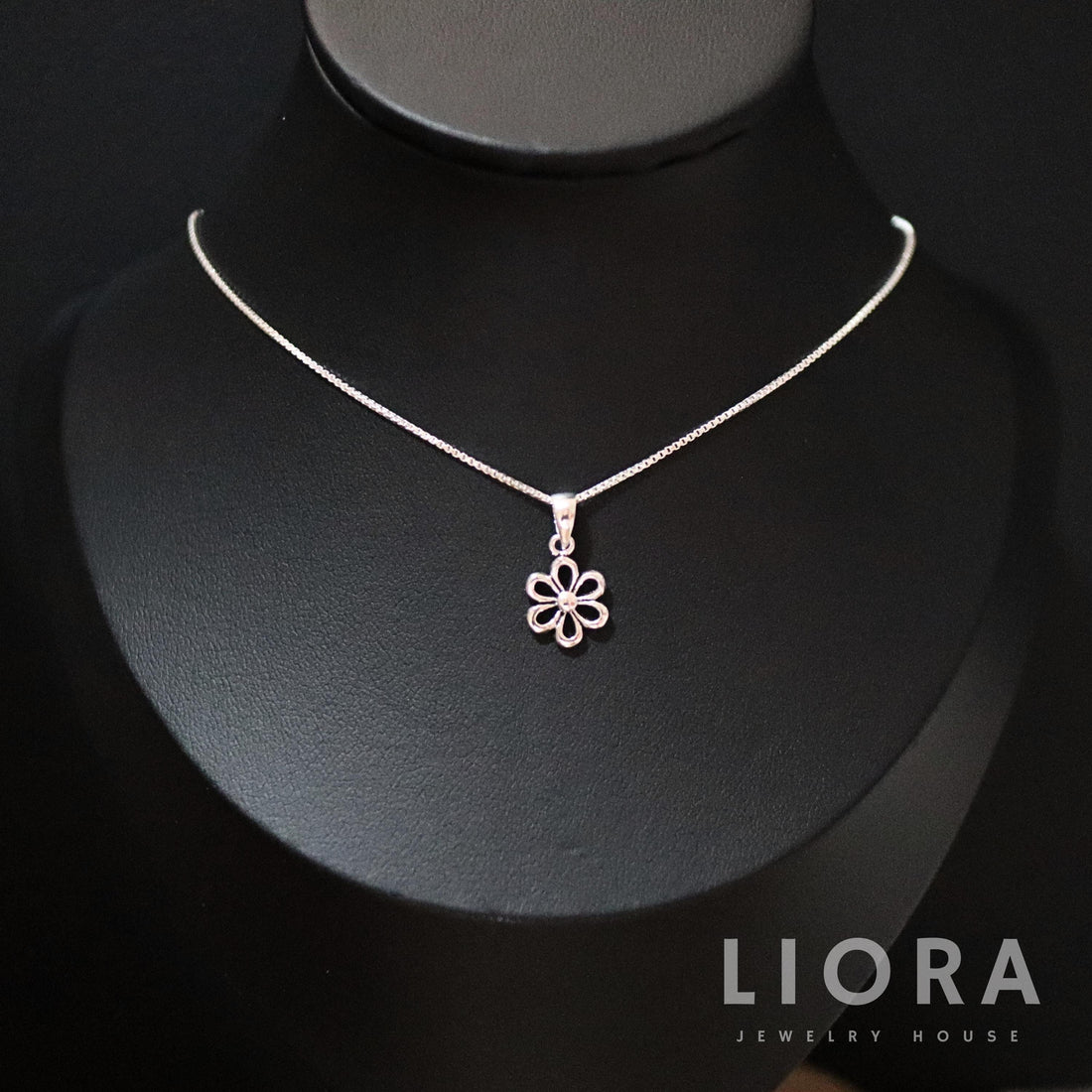 925 Sterling Silver Flower Pendant Necklace, Small Flower Necklace, Flower Pendant, Flower Charm, Gift For Her, Valentine Gift, Flower Chain