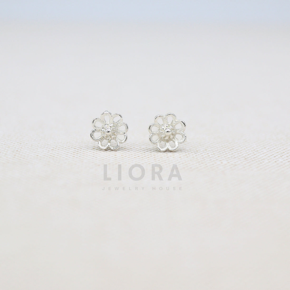 925 Sterling Silver Flower Stud Earrings, Flower Earrings, Hollow Flower Earrings, Daisy Earrings, Flower Jewellery, Flower Gift