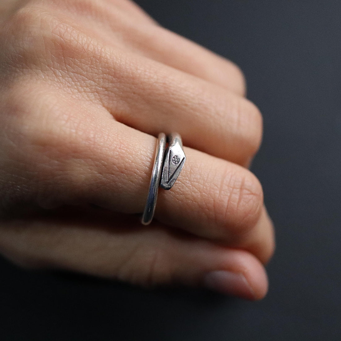 925 Sterling Silver Snake Ring, Snake Wrapped Ring, Silver Snake Ring, Hill Tribe Ring, Karen Ring, Snake Boho Ring, Wire Ring, Snake Gift