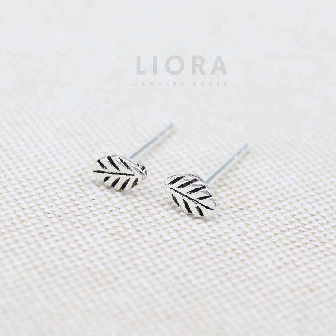 925 Sterling Silver Small Leaf Stud Earrings, Leaf Earrings, Tiny Leaf Studs, Leaf Gift