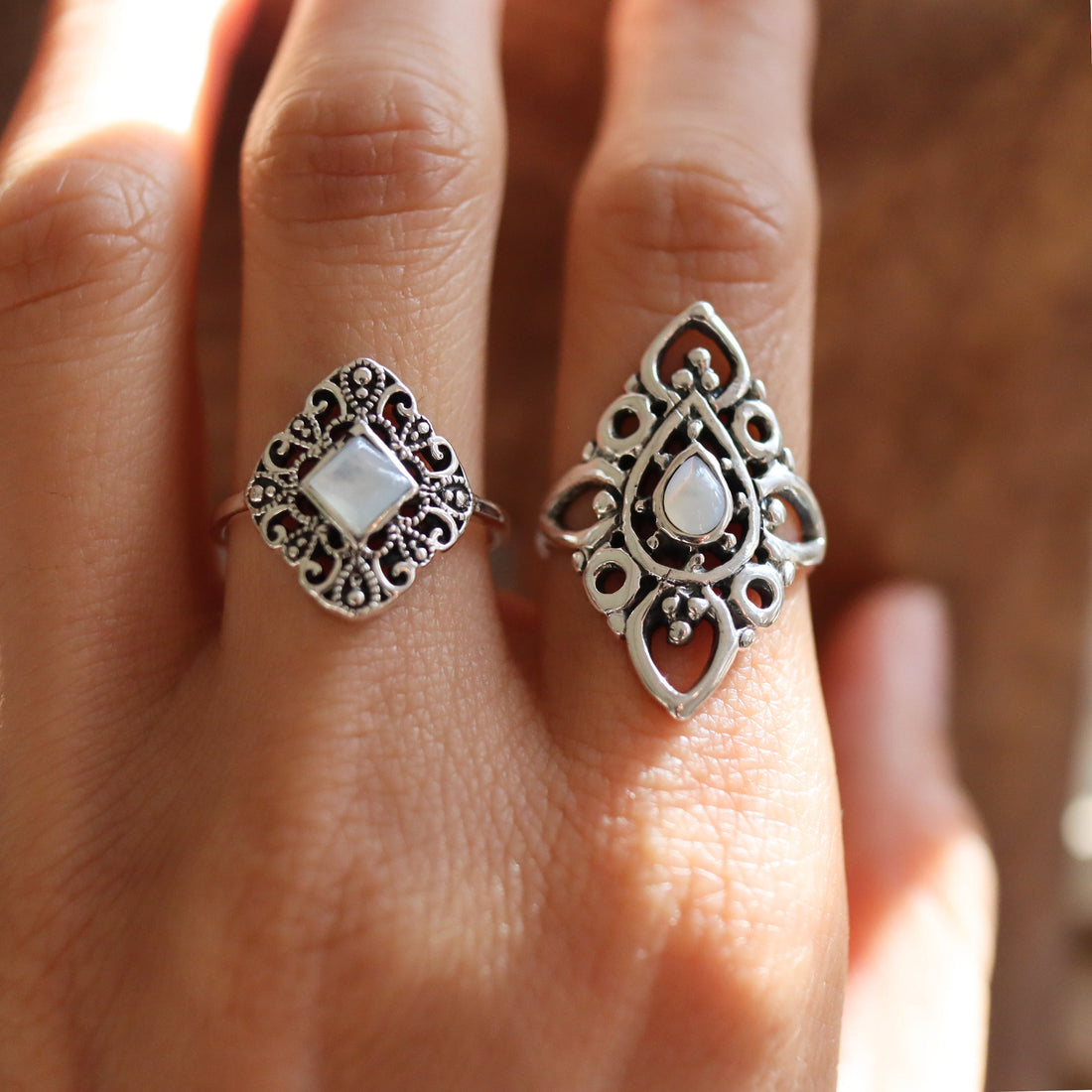 Pearl Filigree Statement Ring, Pearl Ring, Pearl Floral Ring, Boho ring, Vintage Ring, Filigree Ring, Stackable Ring, Bridal Ring, Ring gift