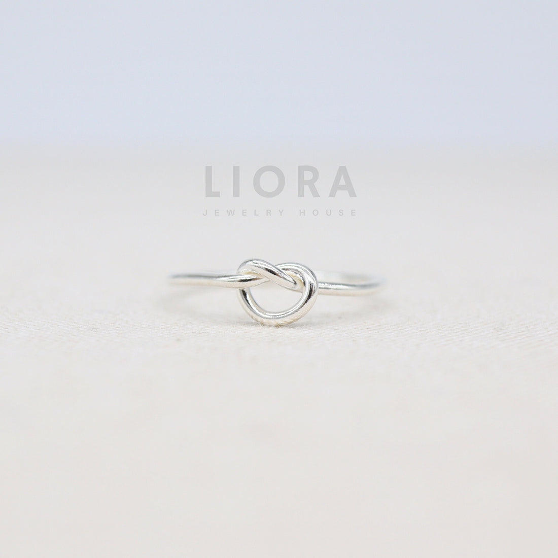 925 Sterling Silver Heart Knot Ring, Heart Ring, Love Knot Heart, Stackable Ring, Silver Heart Ring