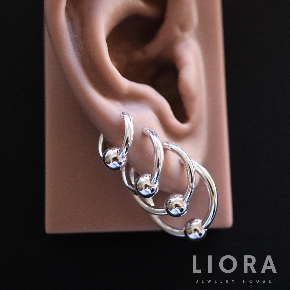 925 Sterling Silver Hoop Earrings with Ball Charm, 2mm thick Hoops, Hoop with ball, Sleeper Hoop, Unisex hoop earrings, Hoop ball thick hoop