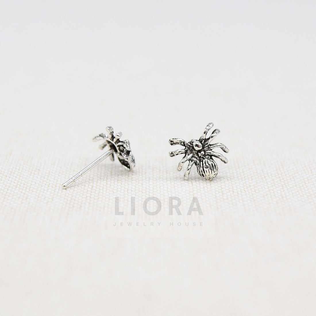 925 Sterling Silver Spider Stud Earrings, Spider Earrings, Insect Earrings, Animal Earrings